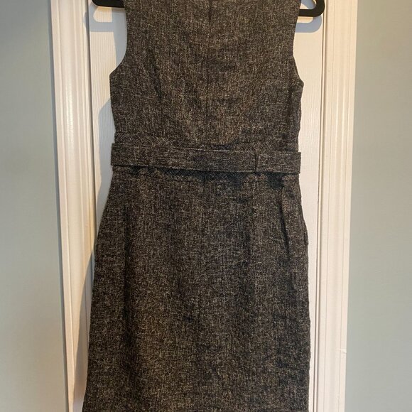 Banana Republic Petite Belted Tweed Sheath Dress – Size 6P - Picture 2 of 6